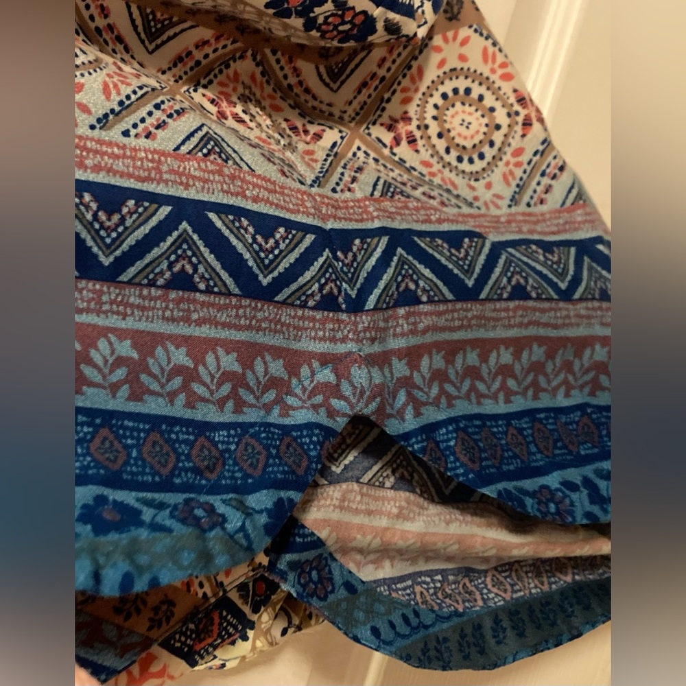 Sleeveless Boho Beach Dress New Stripe & Geometric Print Dress - Picture 8 of 16